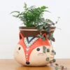 Hanging Tribal Fox Resin Succulent Pot