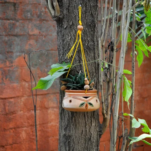 Hanging Clay Pot 5 Hanging Clay Pot -Plant Life Decor Shop hangingclaypot 3