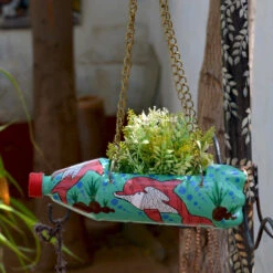 Hand-Painted Marine Life Dolphin Horizontal Pot