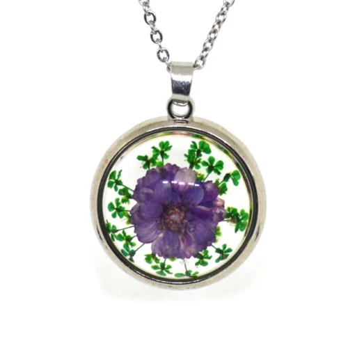 Into The Woods Real Dried Flower Necklace 9 Into The Woods Real Dried Flower Necklace -Plant Life Decor Shop intothewoods white