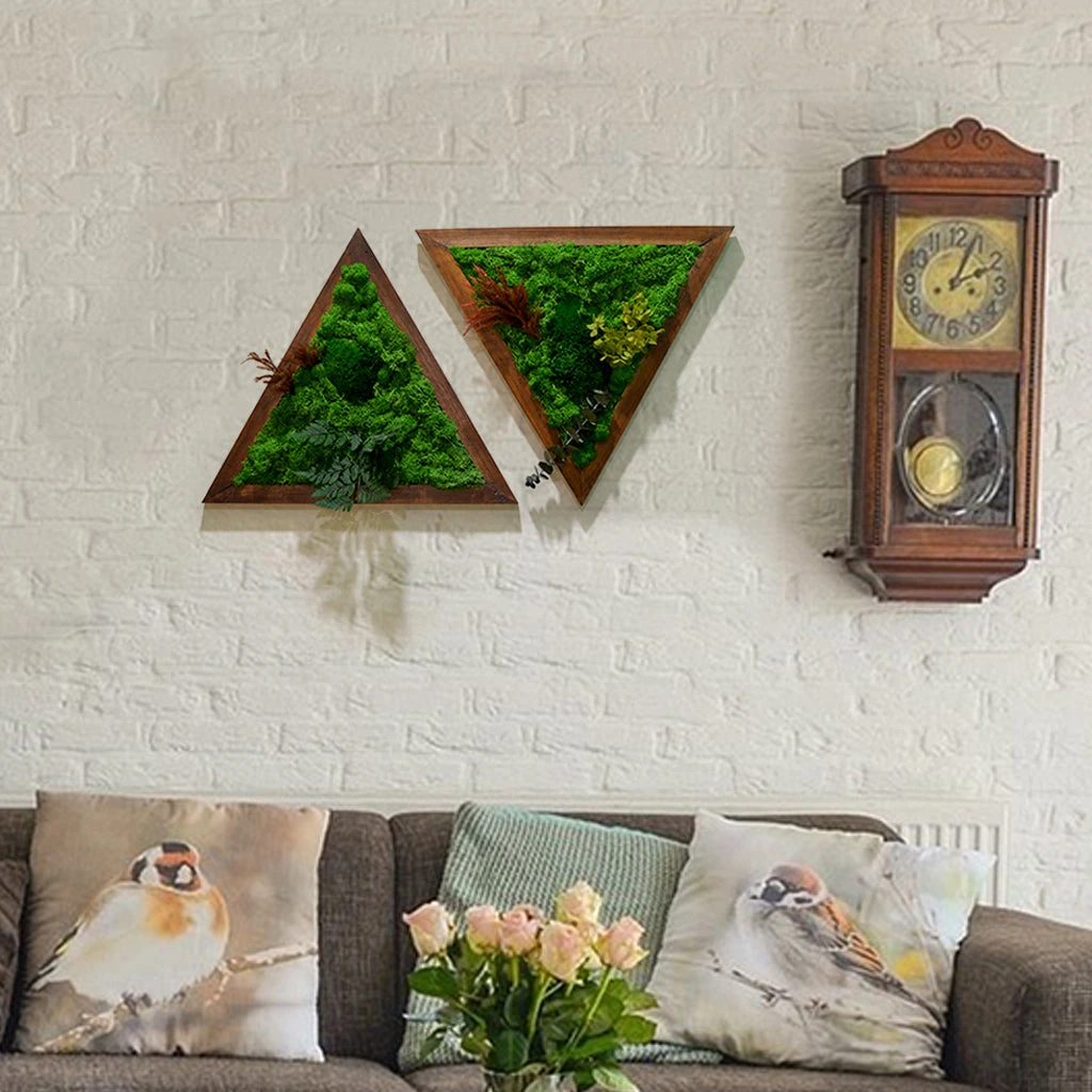 Like A Diamond Preserved Moss Frame With Dark Wood 1 Like A Diamond Preserved Moss Frame With Dark Wood