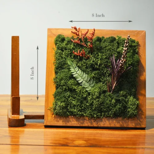 Moment Of Stillness Tabletop Preserved Moss Frame With Stand -Plant Life Decor Shop moment of stilness 3
