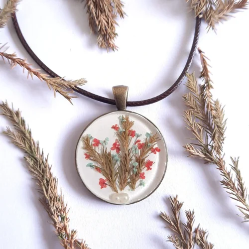 Morning Bloom Real Dried Flower Necklace