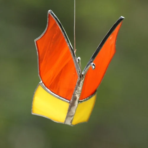 Suncatcher 3D Butterflies -Plant Life Decor Shop orange Red