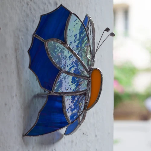 Wall Butterfly Tea Light Holder 13 Wall Butterfly Tea Light Holder -Plant Life Decor Shop orange blue 1