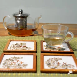 Pastel Blooms Dried Flower Coaster -Plant Life Decor Shop pastel blooms 3