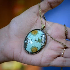 Petals Of The Sky Real Dried Flower Necklace -Plant Life Decor Shop petals of the sky 3