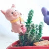 Cute Pig Resin Garden Stick (Set Of 2)
