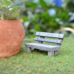 Miniature Rustic Park Bench Decor