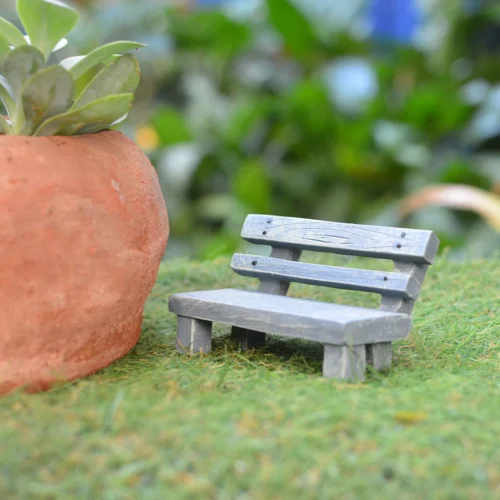 Miniature Rustic Park Bench Decor