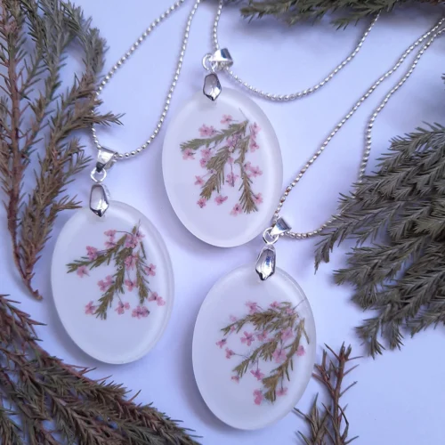 Sakura Real Dried Flower Necklace 7 Sakura Real Dried Flower Necklace -Plant Life Decor Shop sakura 3