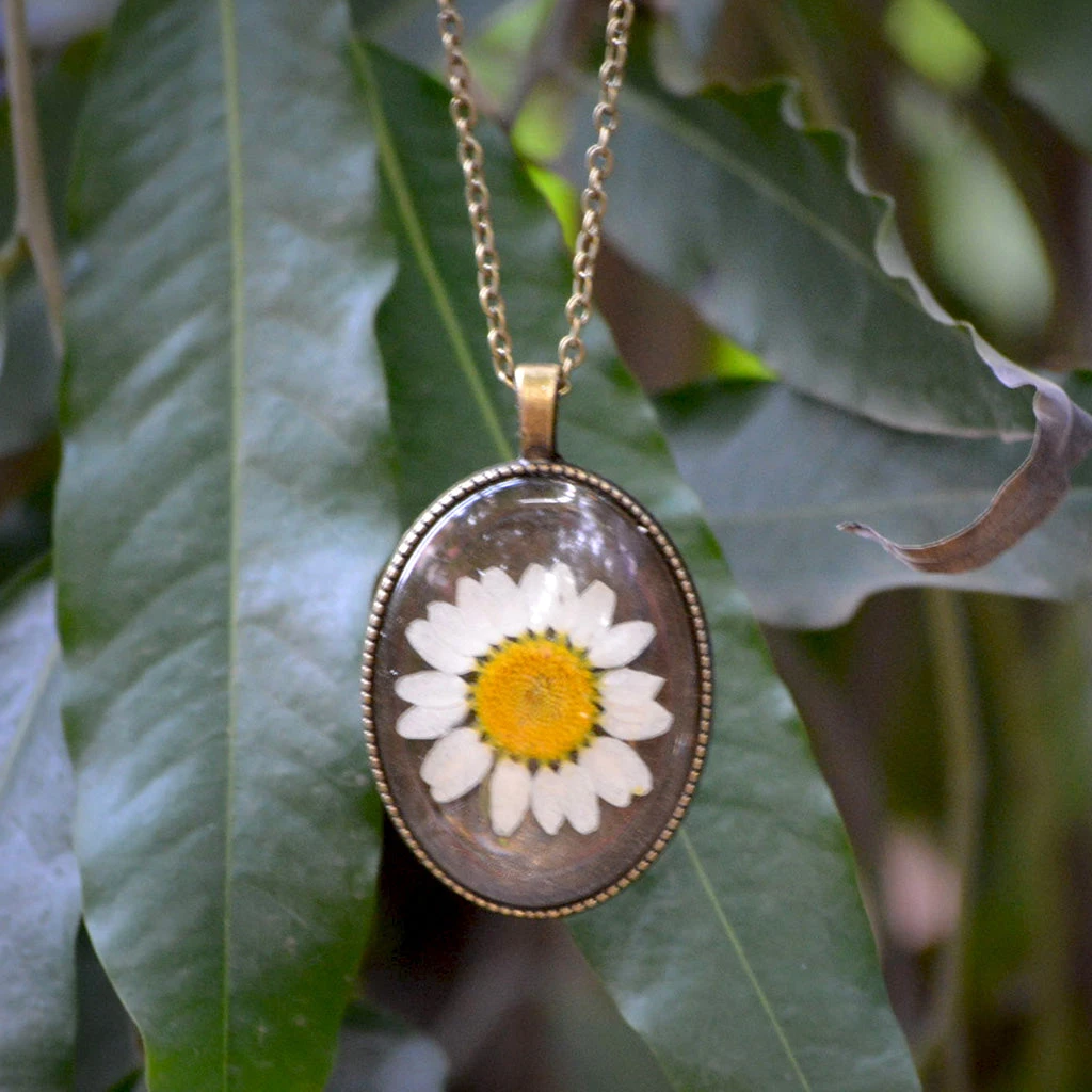 Serene Bloom Real Dried Flower Necklace 2 Serene Bloom Real Dried Flower Necklace - Image 2