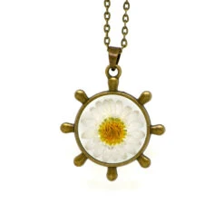 Serene Voyage Real Dried Flower Necklace -Plant Life Decor Shop serenevoyage whitebg