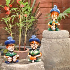Terracotta Set Of 3 Musicians Decor