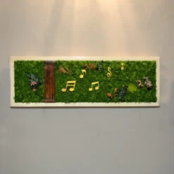 Sound Of Music Preserved Moss Frame With White Wood -Plant Life Decor Shop soundofmusic whiteframe 1