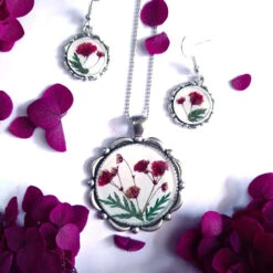 Summer Garden Real Dried Flower Necklace / Set -Plant Life Decor Shop summer garden 1