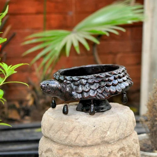 Terracotta Brown Tortoise Planter