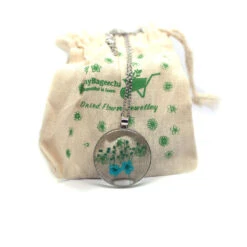 Twin Cobalt Real Dried Flower Necklace -Plant Life Decor Shop twin cobalt 5