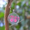 Twin Fuchsia Real Dried Flower Necklace