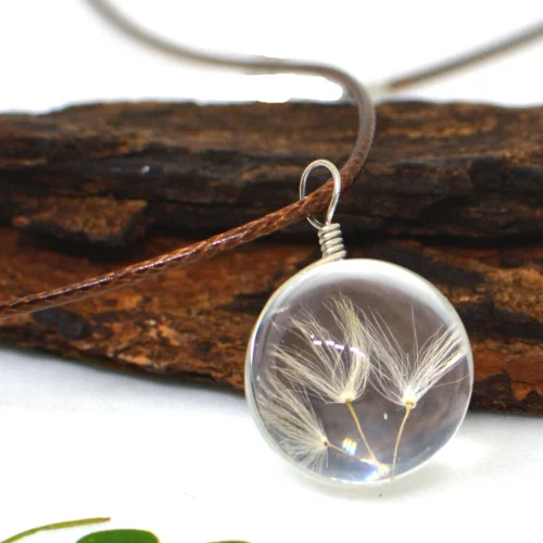 Twines Of Magic Dandelion Real Seeds Necklace 10 Twines Of Magic Dandelion Real Seeds Necklace -Plant Life Decor Shop twines of magic 4