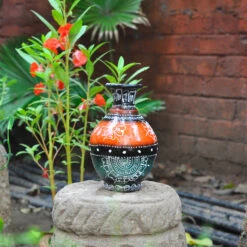 Handpainted Terracotta Decorative Pot