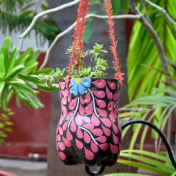 Hand-Painted Vertical Pot