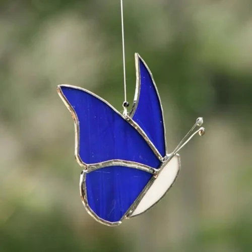 Suncatcher 2D Butterflies -Plant Life Decor Shop white blue