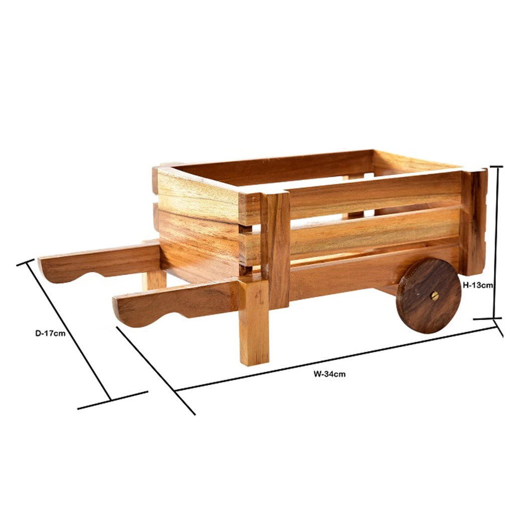Wooden Cart Planter 2 Wooden Cart Planter - Image 2
