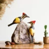 Exotic Woodpecker Stone Base Table Tops