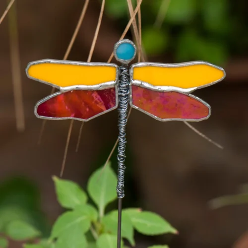 Stained Glass Dragonfly Garden Stick 9 Stained Glass Dragonfly Garden Stick -Plant Life Decor Shop yellow Red 6c1446d3 13bf 4205 9a92 f591fbbcba83